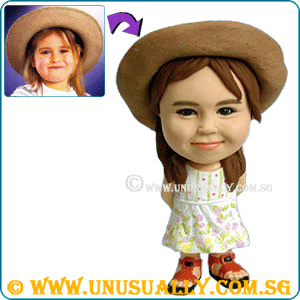 Custom 3D Lovely Lttle Girl In Flora Dress Figurine